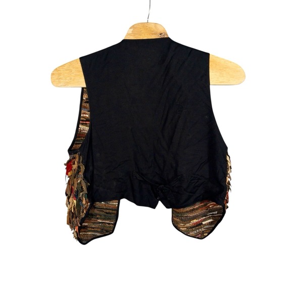 Vtg Western Vest Running Wild The Stampede Collection Womens Large Suede Leather - Picture 3 of 8